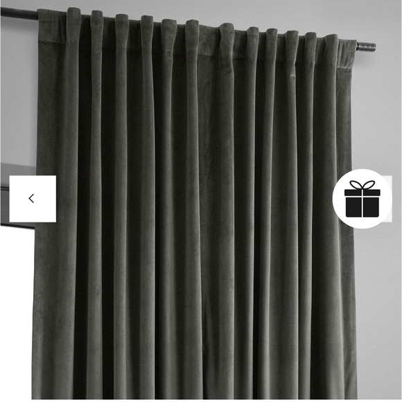 Half priced drapes real velvet signature double wide blackout velvet curtain - Picture 2 of 7